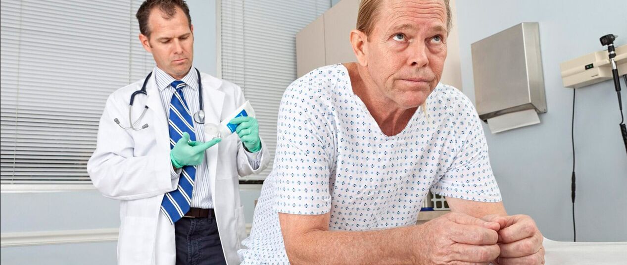 Prostatitis -Therapie an der Rezeption des Arztes
